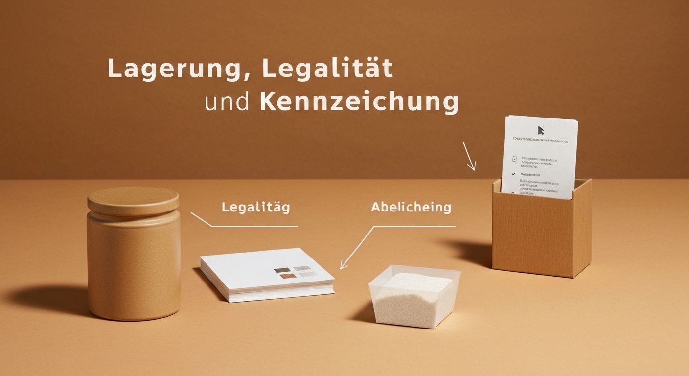 Lagerung, Legalität und Kennzeichnung
