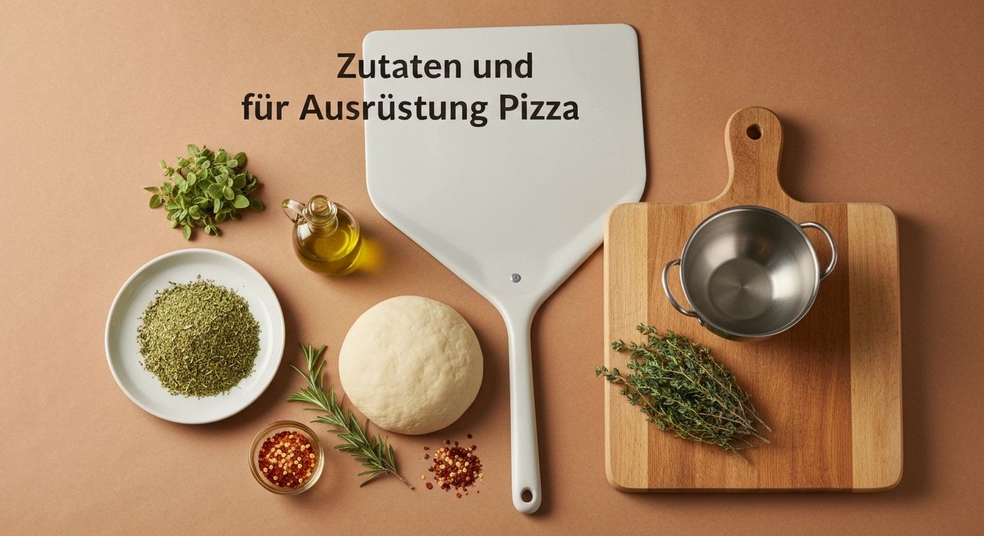 Zutaten und Ausrüstung für Cannabis-Pizza