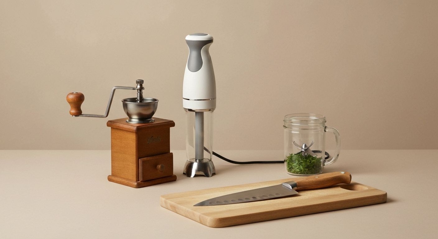 Alternative Methoden zum Zerkleinern von Kräutern